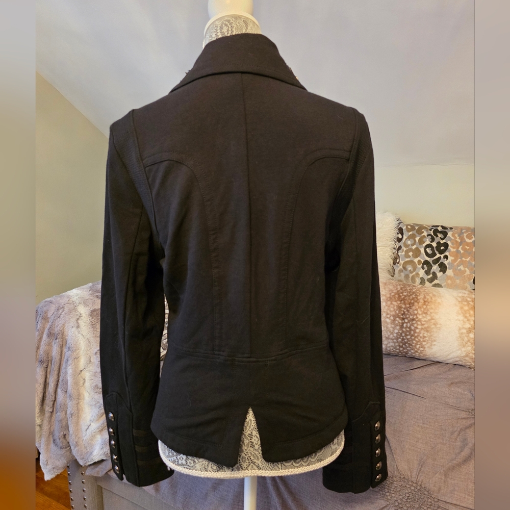 INC International Concepts Black Embellished Blazer - Picture 4 of 7